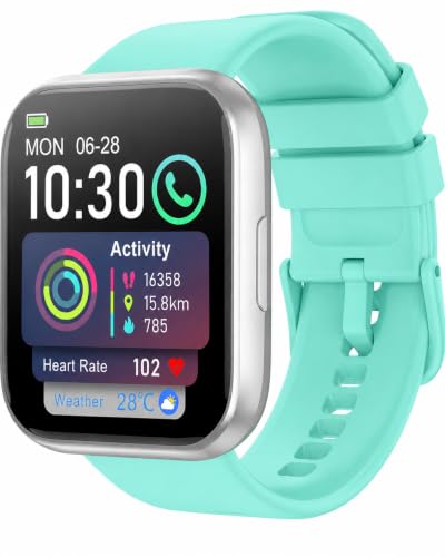 Image of Smart Watch for Men Women, 1.85 inch HD Smart Watch with Bluetooth Calls, 110+ Sport Modes Fitness Watch, Fitness Tracker with Heart Rate /Sleep Monitor, iOS Android Compatible (Green)