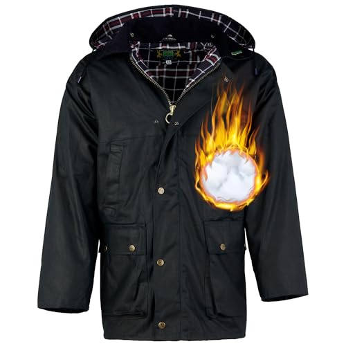 Romneys Gefütterte Englische Wachsjacke Country – Winterjacke für Damen...