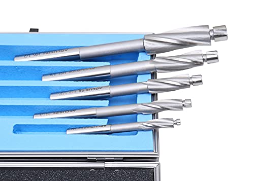 Accusize Industrial Tools 509S-0007 7 Pc'' H.S.S. Solid Capscrew Counterbore Set 3 Flute Straight Shank thumb #6