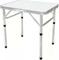 Mesa Dobrável Portátil para Camping e Praia, 60x45cm, Branca, Compacta Tipo Maleta