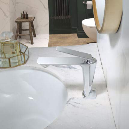 Robinet de salle de bains mitigeur eau froide chaude chrome durable