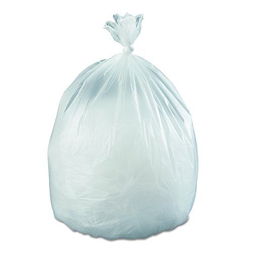 Image of Inteplast Group S386014N 60-Gallon 14 Microns 38 in. x 60 in. High-Density Interleaved Commercial Can Liners - Clear (200-Piece /Carton)