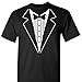 Tuxedo on a Black Short Sleeve T Shirt