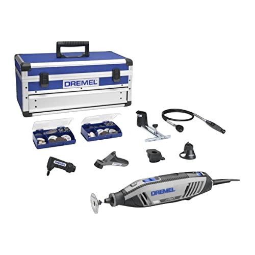 Dremel 4250 Herramienta rotativa de 175 W, kit multiherramienta con 6 complementos y 128 accesorios, motor de 175 W con retroalimentación electrónica, velocidad variable de 5000 35 000 rpm
