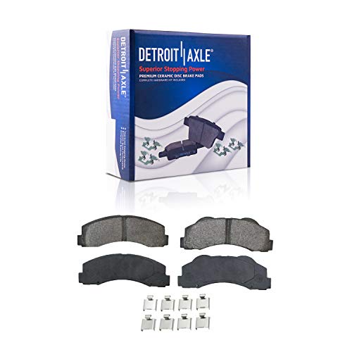 Image of Detroit Axle - Front Brake Kit for Ford 2010-2021 Expedition, 2010-2011 F-150, 2010-2021 Lincoln Navigator, Disc Brake Caliper w /Bracket Ceramic Brakes Pads w /Hardware Replacement