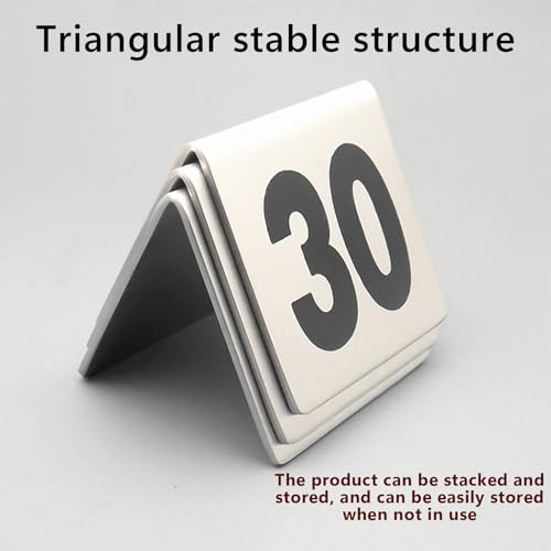 Numéros de table pliables pour éviter la confusion des invités avec cartes double face