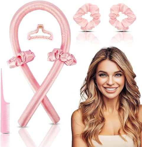 ZAIDIES Heatless Curling Rod Set - Heatless Curlers Headband for Overnight Hair Curling - Short wrap Satin silk Styling Tools for Long Medium Hair Best