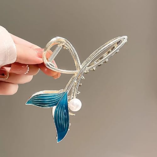 Image of Aquatic Hair Clutcher For Women | Stylish Hair Claws For Girls | Trendy Alloy Metal Clips | Premium & Fashionable Girls Hairs Accessories | Suitable In Various Occasions | Pack Of 1.