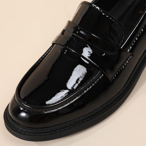 Image of Loafers for Women Black Penny Loafer Business Casual Shoes Women's Loafers & Slip-Ons Ladies Flats Comfortable Dressy