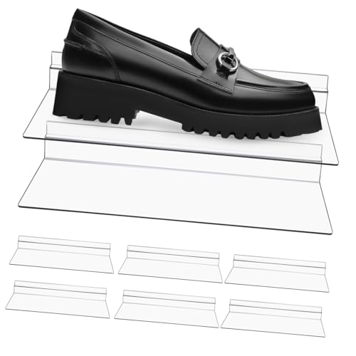 Étagères murales transparentes en plastique lot de 8 supports pour rangement chaussures entrée