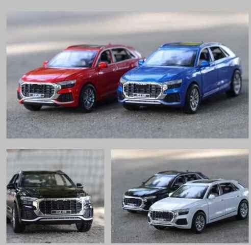 Image of BlackZone Compatible for Audi Q8 SUV Simulation Alloy Car Model Metal Diecast Toy with Openable Doors, Sound and Light for Gift Collection Collection Decoration (Red)