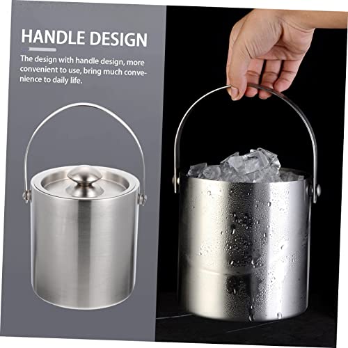 HANABASS Balde De Gelo Portátil Recipiente De Aço Inoxidável Recipientes De Banheira Portátil Com Ta