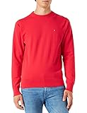 Tommy Hilfiger Herren 1985 Crew Neck Sweater Sweatshirt, Red Alert, Large