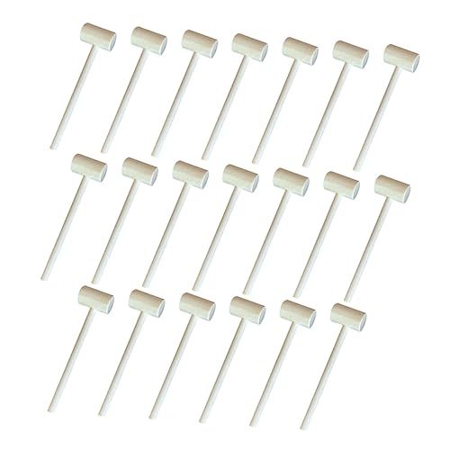 CORHAD 20pcs Mini Solid Wood Hammers for Creative Educational Hitting Hammer Safe Design for Home Decoration and Playtime Fun