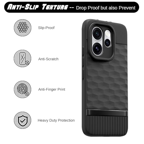 Image of Shockproof Case Compatible with Oppo Reno15 Pro 5G | Full Camera Protection | TPU Flexible Back Cover for Oppo Reno15 Pro 5G / 15 Pro Mini 5G (Matte Black)