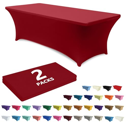 ABCCANOPY 2-Pack 4FT Spandex Table Covers, Stretch Tablecloth