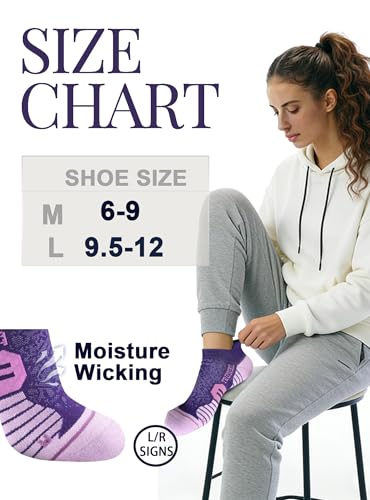 Image of Trusiel Women Ankle Compression Athletic Running Socks No Show Low Cut 5 Pairs
