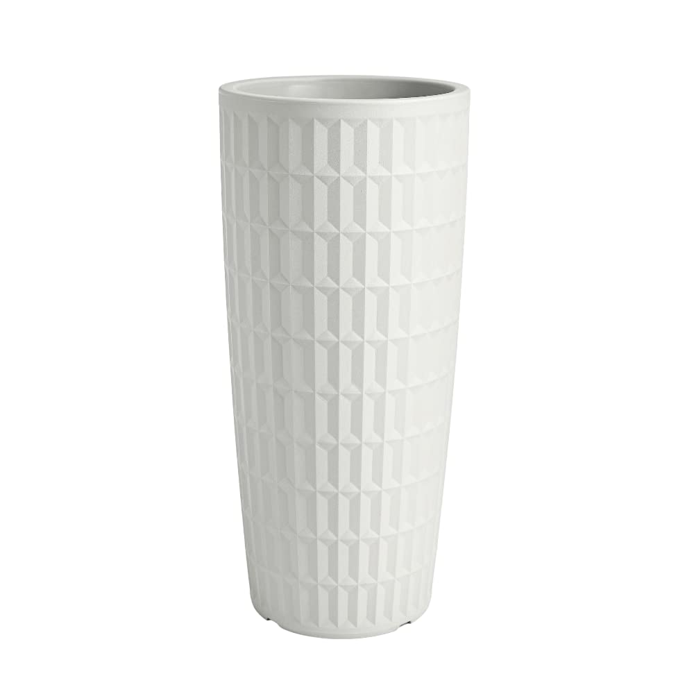 Ve.ca VASO Fioriera ALTO CACHEPOT TYLE COLORE BIANCO h85 cm RESINA interno esterno AMDGarden