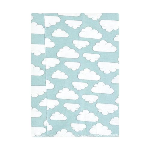 Image of Hudson Baby Unisex Baby Cotton Poly Flannel Burp Cloths, Boy New Elephant 4-Pack, One Size
