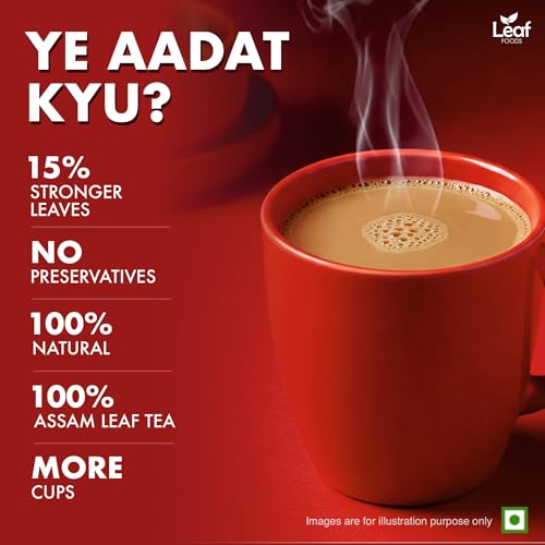 Image of Leaf Aadat Special Family Tea | 1Kg Pouch | Kadak Chai For Refreshing Daily Routine | Aromatic, Strong & Unique Blend of Black Teas For Family | Black Leaf Tea | Hindustan Ki Aadat