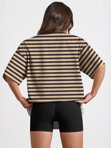 Image of Trendy Queen Womens Oversized T-Shirts Short Sleeves Workout Tops | Casual Summer Gym Tees Plus Size Fashion Clothes 2026