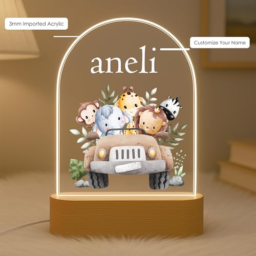 Image of Acrylic Customized Name LED Lamp Personalized Night Light with Name Custom Gift for Anniversary Home Decor for Men Birthday Gift Kids Friend Return Gift Kids Birthday (Design 9)