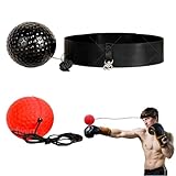 Hoplite Sports Boxing Reflex Ball - Excellent for Beginners and Experts Alike. Great Exercise for Hand Eye Coordination, Reflexes and Improve Speed (Black)