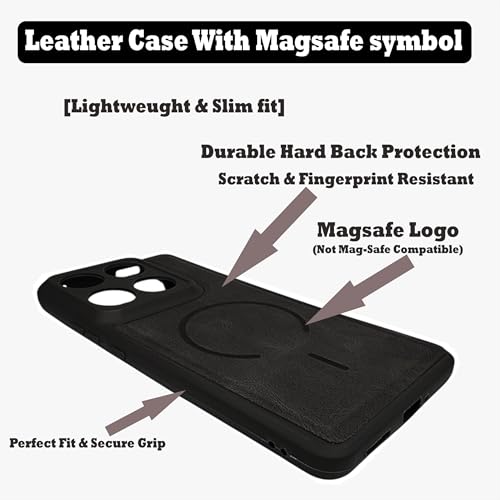 Image of SBMS Back Cover for Motorola Signature | Ultra Slim Soft Rubberised Hard Case | Oil Feel Soft Leather Back | Mag-Safe Design (Mag-Safe Not Support) | Camera Protection Case for Moto Signature (Black)