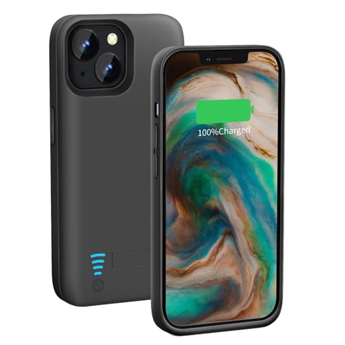 Loytal Battery Case for iPhone 14 Plus 5000mAh Rechargeable Extended Battery Charging Charger Case Add 100% Extra Juice (6.7 Inches) Black