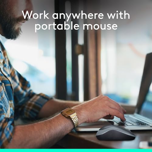 Logitech M185 Compact Ambidextrous 2.4 GHz Wireless Mouse - Swift Grey - 2