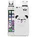 Funda universal para iPhone 6 Plus,iPhone 6s Plus diseño de panda 3D, funda para móvil con peluche, Material de silicona ultrafino, diseño creativo antigolpes