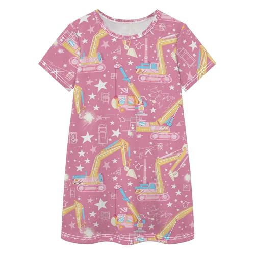 Vestido de verano para niñas Shining Trucks holgado contra el calor infantil de 2 a 8 años
