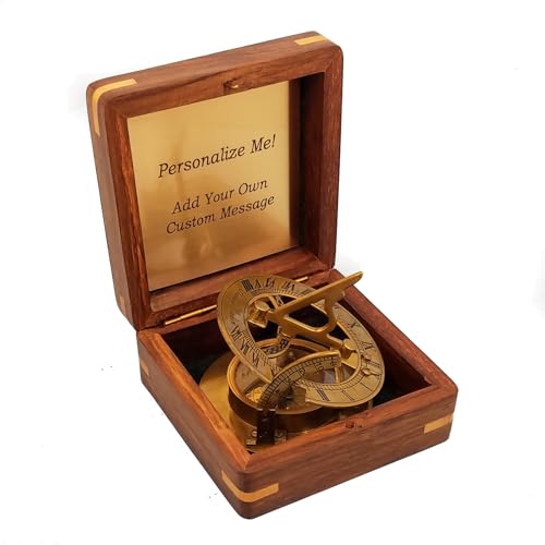Brújula solar grabada personalizada para militares miniatura 1