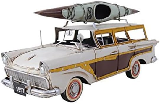 Maykoosh Ford Country Squire Model Car - 1957 Woody - Decor - Iron Metal Car - Home Office Display