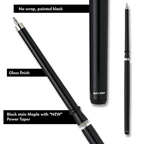 Taco de billar Action Break Cue negro manchado 2 piezas miniatura 2
