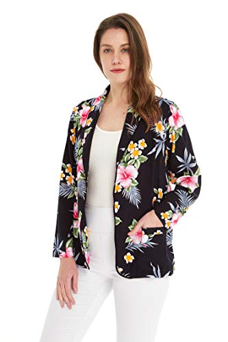 Image of Family Matching Hawaiian Clothes, Hibiscus Black | Black Hibiscus Print • Soft Rayon Fabric • Family Matching Outfits • Vacation Ready • Luau Party Wear