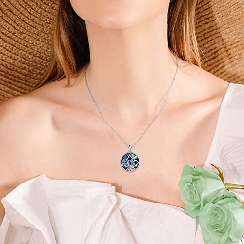 MONGAS Mountain Necklace Sterling Silver Mountain Hiking Pendant Necklace Backpacker Hiker Climber Jewelry Gifts for Women2