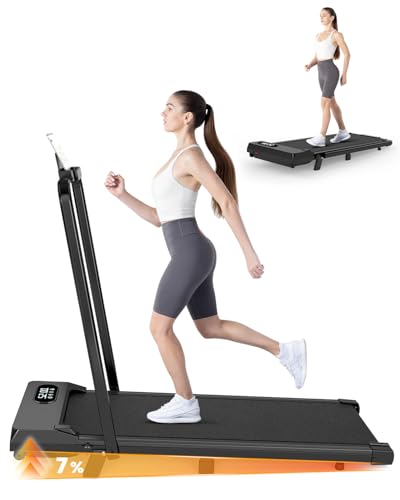 HomeFitnessCode Laufband Klappbar mit Neigung - Walking Pad Laufpad für...