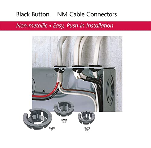 30-Pack 3/8" Non-Metallic Push-in Cable Connectors – For 1/2" Knockouts, Nylon - View #9