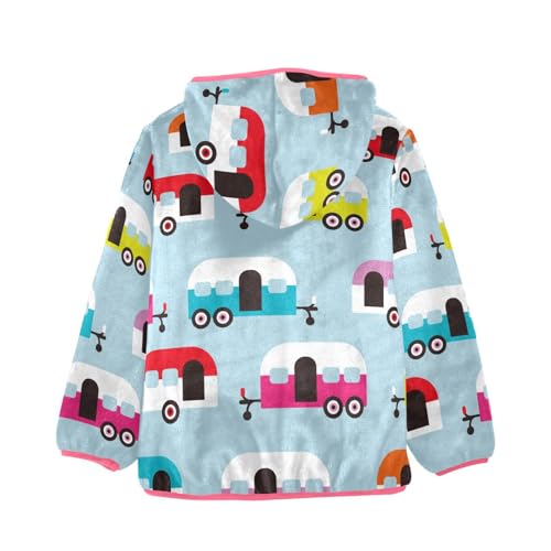 OTVEE Winter Camper Caravan Retro Kids Hoodie Jacket Fall Spring Full Zip Warm Outwear Coat2