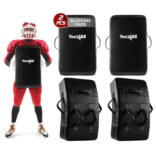 Yes4All Blocking Pad, Leather Basketball and Football Training Equipment, Football Blocking Pads - Ideal for Martial Arts, Contact Drills, Sparring, Karate