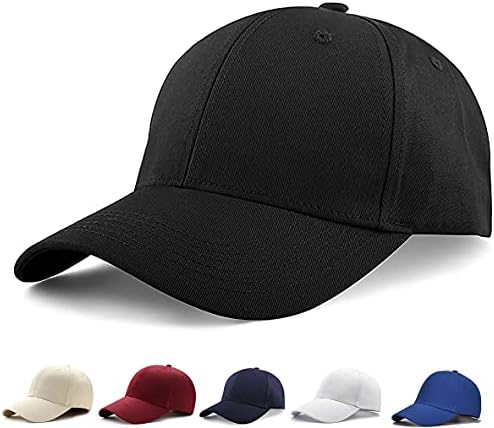 Etyepoh Baseball Cap Polo Style Classic 6 Panel Adjustable Sport Solid Sun Hat Unisex