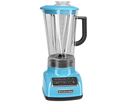 KitchenAid KSB1575CL 5-Speed Diamond Blender with 60 oz. BPA-Free Pitcher, Crystal Blue