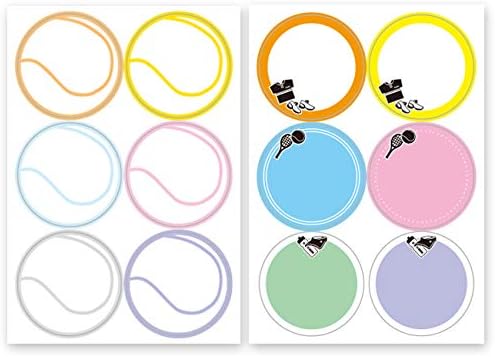 Amazon Co Jp プロモ 色紙シール 部活シリーズ 40mmシール 12枚入 1セット テニス 文房具 オフィス用品