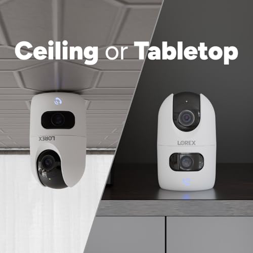 Image of Lorex Connect 2K Indoor Dual Lens Wi-Fi 6 Camera | New Connect App | 360 Pan-Tilt | Person & Pet Detection | Color Night Vision | Instant Call | 2-Way Talk | Cloud & Local Storage Option