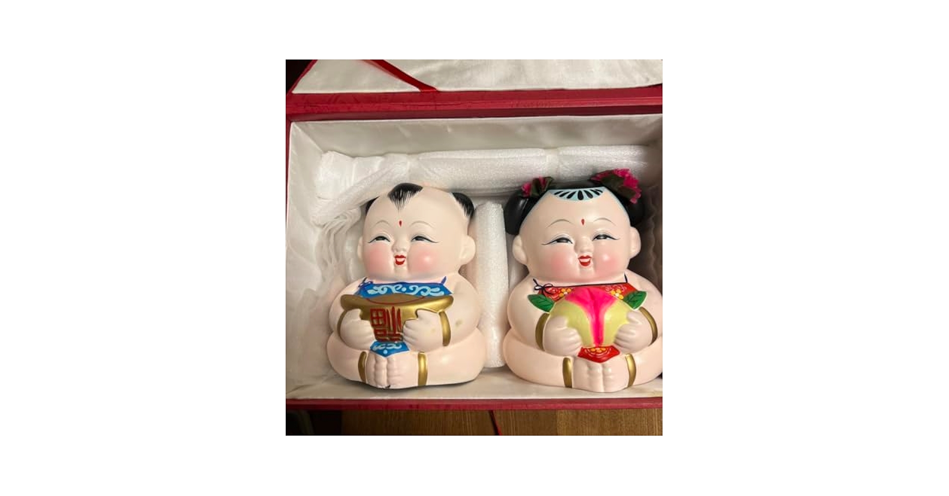 Amazon | 無錫 恵山 泥人形 2点セット 箱付き | 平飾り | おもちゃ