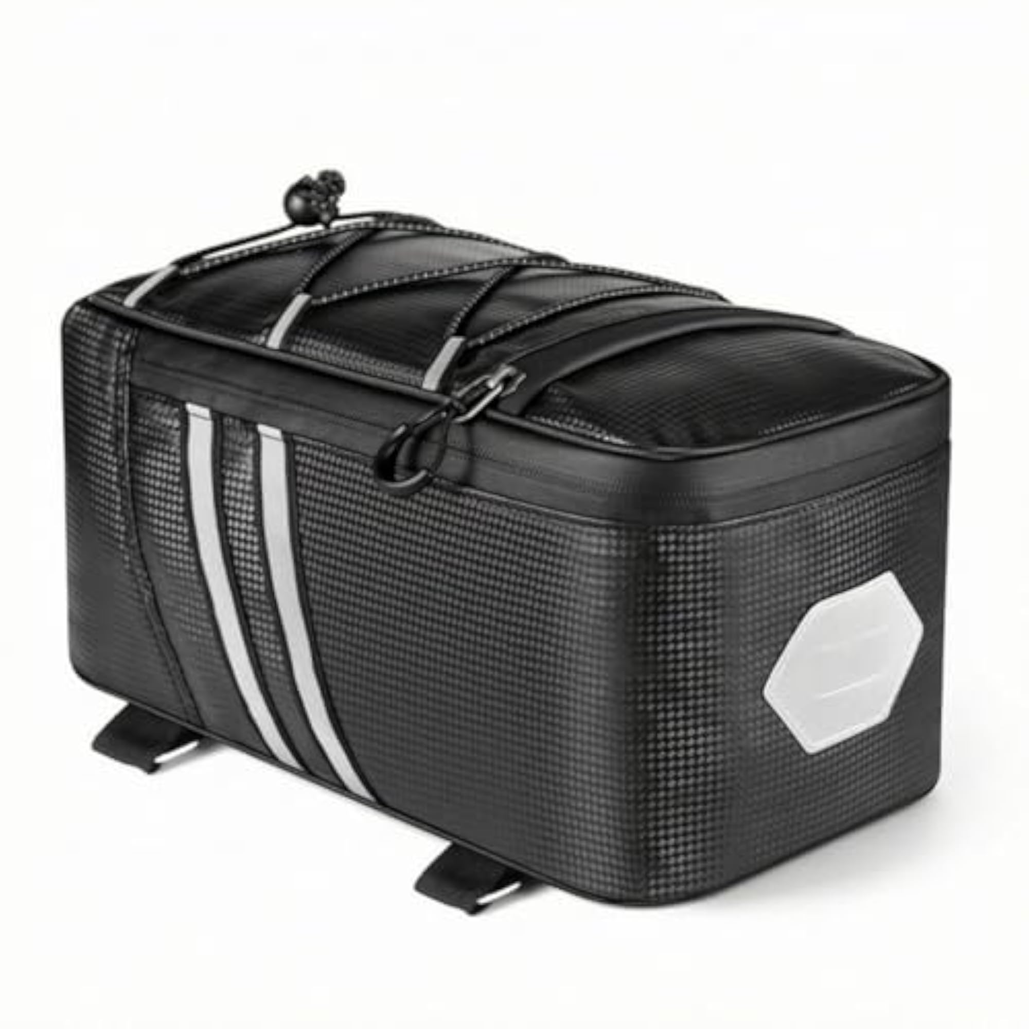 Reflective Black Rear Cargo Bag for Electric Bicycles