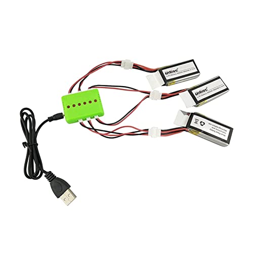 Accessories 3PCS 3.7V 350mAh Li Battery with 1pcs 3 in 1 Balance Charger with 3pcs Conversion Cable for UDI U818A WiFi FPV U845 U919 U919A U945A WiFi RC Drone