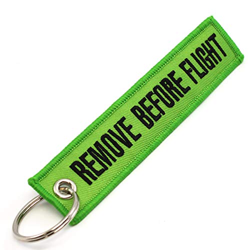 Rotary13B1 - Remove Before Flight Keychain - Lime Green