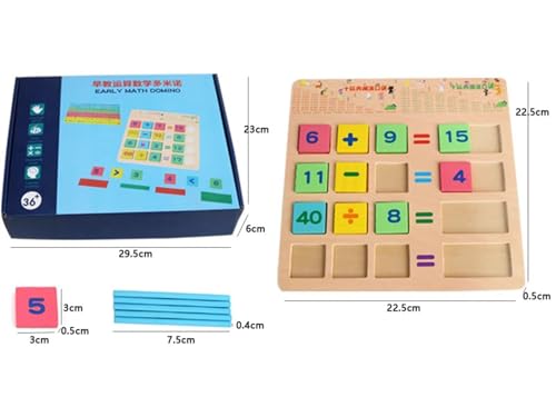 Montessori Wooden Domino Math Toys miniatura 2